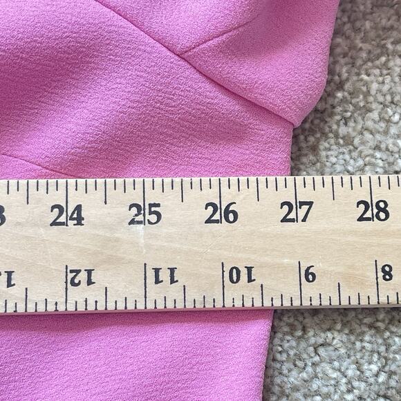 CeCe Plus Size 3X Ruched Sleeve One Button Blazer Jacket Pink Preppy Business - Picture 12 of 15